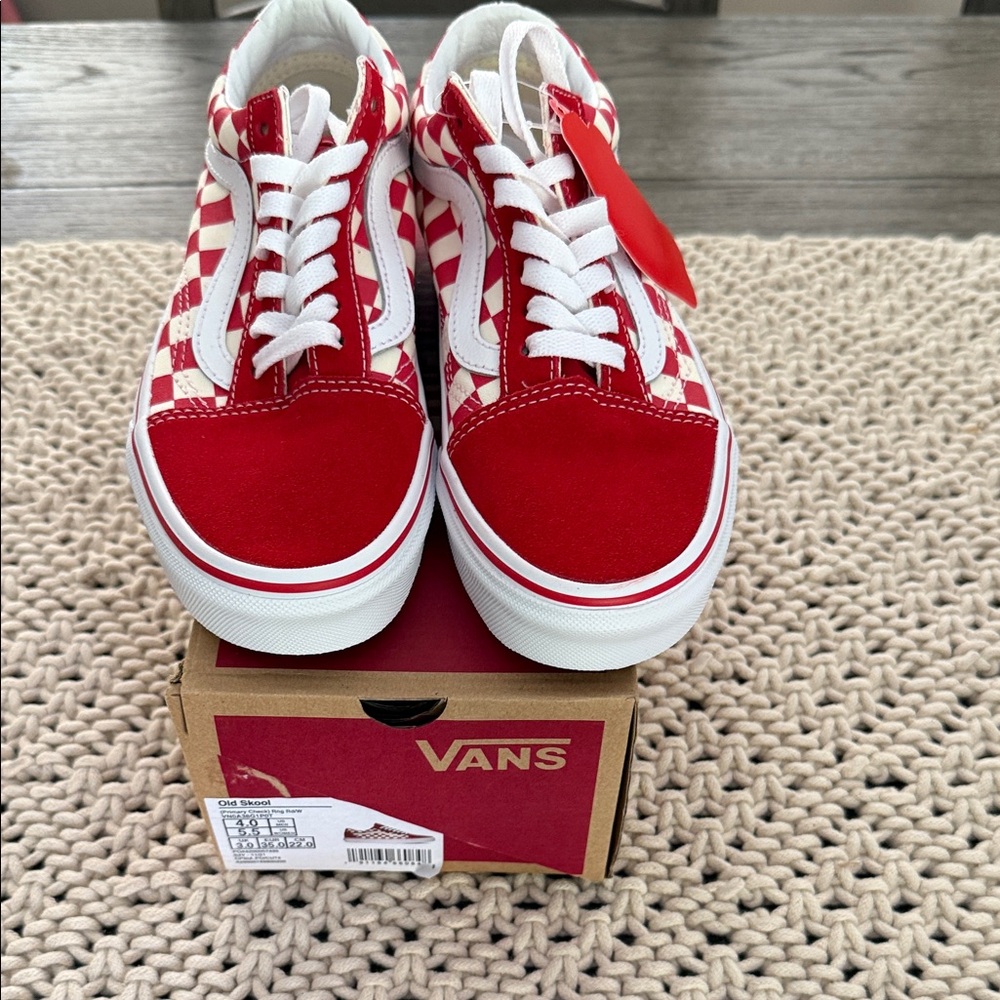Vans Kids Red Sneakers “ brand new” 5.5